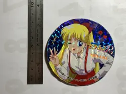 Sailor Venus Sailor Moon Anime Cartoon Retro Bandai Japan Menko Card Anime #5 - Image 3