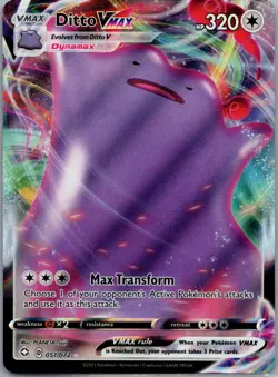Ditto Vmax 051/072 Shining Fates- NM Ultra Rare Full Art Pokemon Card Near Mint - Image 1