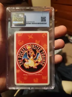 1996 Pokemon Primeape Red Back Poker Playing Card King of Hearts Japanese CGC 8 - Image 2