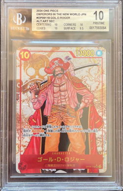 BGS 10 ONE PIECE Card 2024 Gol. D. Roger Alt Art OP09-118 SEC Parallel Japanese - Image 1