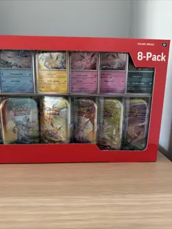 Pokemon Prismatic Evolutions 8 Mini-Tins with Promo Cards Costco 2-pack IN HAND - Image 3