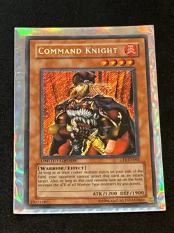 1996 Yu-Gi-Oh! Command Knight Warrior/Effect Card ATK/1200 DEF/1900 CT1-EN003 - Image 1