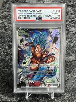 Super Saiyan God Son Goku Soul Striker Reborn GOLD FOIL Dragon Ball Card PSA 10 - Image 1