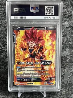 Super Saiyan God Son Goku Soul Striker Reborn GOLD FOIL Dragon Ball Card PSA 10 - Image 2