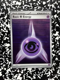 2025 Pokemon TCG Basic Psychic Energy 021 Black Bolt White Flare Holo Card NM+ - Image 1