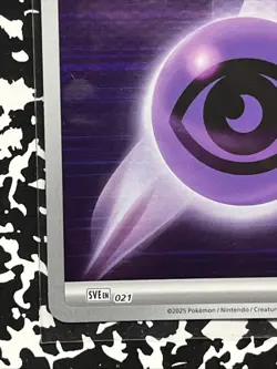 2025 Pokemon TCG Basic Psychic Energy 021 Black Bolt White Flare Holo Card NM+ - Image 2
