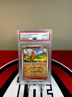 PSA 10 GEM MINT Charmander Gamestop Promo Reverse Holo Pokemon Card 004/165 - Image 1