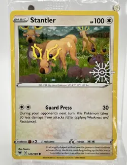 Stantler 125/189 Pokemon Card Snowflake Stamped Cosmos Holo NEW sealed - Image 1