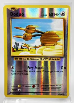 Doduo 69/108 Reverse Holo Pokemon Card 2016 XY Evolutions LP - Image 1