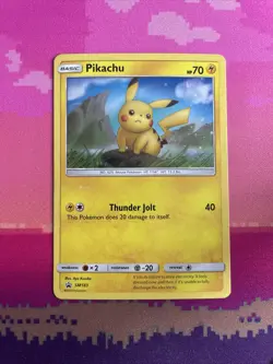 POKEMON PROMO CARD - SUN AND MOON - PIKACHU SM183 (HOLO) NM - Image 1