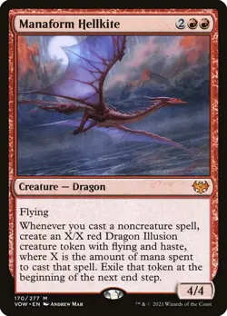 MTG Magic the Gathering Manaform Hellkite (170/596) Innistrad Crimson Vow LP - Image 1