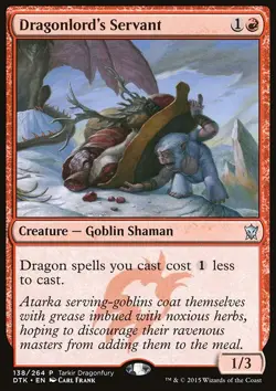 MTG Magic the Gathering Dragonlord's Servant (138/4) Tarkir Dragonfury LP - Image 1