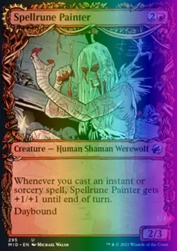 MTG Spellrune Painter (295/553) Innistrad Midnight Hunt NM FOIL - Image 1