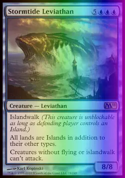 MTG Magic the Gathering Stormtide Leviathan (74/255) Magic 2011 LP FOIL - Image 1