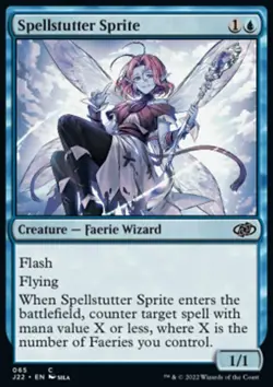 MTG Magic the Gathering Spellstutter Sprite (65/835) Jumpstart 2022 NM - Image 1