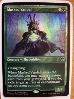 Masked Vandal NM FOIL PROMO PACK Kaldheim MTG FREE SHIPPING - Image 1