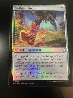 Magic The Gathering - Foundations - Swiftfoot Boots - FOIL - 258 - Image 1
