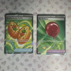 Air Balloon & Buddy Poffin #166/132 + #167/132 Pokemon Mega Evolution Ultra Rare - Image 1