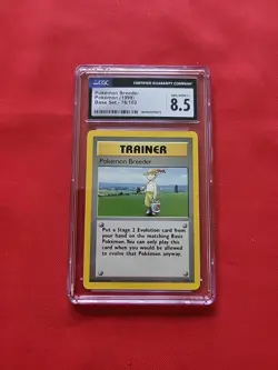 Pokemon: Pokemon Breeder #76/102 Non-holo Rare Base Set 1999 WOTC - CGC 8.5 -A10 - Image 1