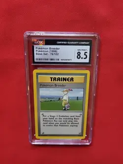 Pokemon: Pokemon Breeder #76/102 Non-holo Rare Base Set 1999 WOTC - CGC 8.5 -A10 - Image 4