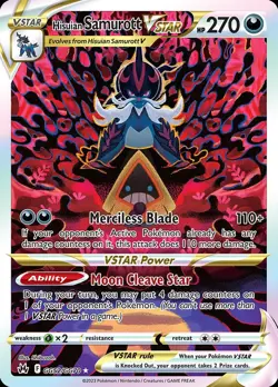 Pokemon Hisuian Samurott VSTAR (GG52/70) Crown Zenith Galarian Gallery LP HOLO - Image 1