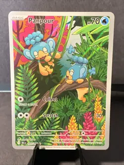 Pokemon TCG Panpour 101/086 Illustration Rare Sv: Black Bolt Holo NM/M - Image 1