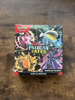 Pokemon TCG Scarlet & Violet Paldean Fates Booster Bundle 6-Packs New Sealed Box - Image 1