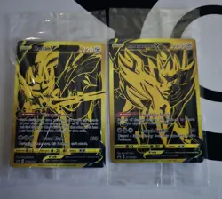 SEALED Pokemon Zacian V SWSH076 & Zamazenta V SWSH077 Gold Black Star Promo - Image 1
