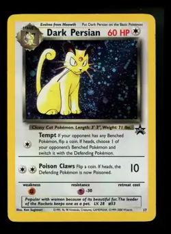 Dark Persian 17 2000 Holo SWIRL Black Star Promo Rare WOTC Nintendo Pokemon - Image 1