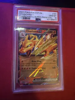 2024 Pokemon SVP EN Charizard ex 161 Super Premium Collection PSA 10 - Image 1