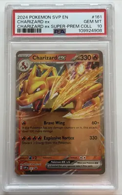 Pokemon Scarlet and Violet Black Star Promo Charizard ex 161 PSA 10 - Image 1