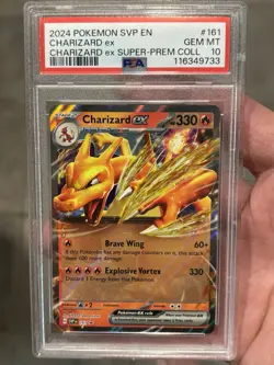 2024 POKEMON SVP EN-SV BLACK STAR PROMO #161 CHARIZARD EX PSA 10 - Image 1
