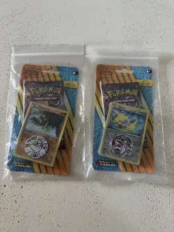 2015 Pokemon XY Breakthrough Blister Booster Pack Hawlucha & Jirachi Art - Image 1