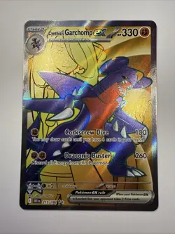 Pokemon TCG Cynthia's Garchomp EX 215/182 Destined Rivals Ultra Rare Nm - Image 1
