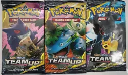 POKEMON SEALED SUN & MOON TEAM UP BOOSTER PACKS (3) UNOPENED PACKS - Image 2