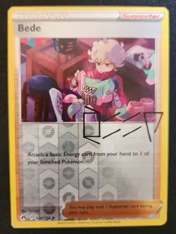 Bede 124/159 Crown Zenith Signed Reverse Holo Rare Trainer Pokemon TCG 2023 NM - Image 1