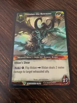 World of Warcraft TCG: Timewalkers Illidan the Betrayer Hero Card Foil WoW 23/30 - Image 1