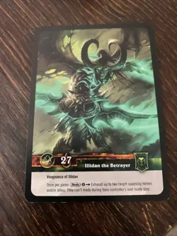 World of Warcraft TCG: Timewalkers Illidan the Betrayer Hero Card Foil WoW 23/30 - Image 2