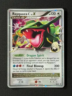 Rayquaza C LV.X Dp47 Promo Pokemon Card Diamond and Pearl Holo - Image 1