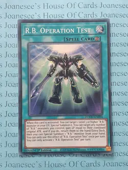 DOOD-EN094 R.B. Operation Test Super Rare Yu-Gi-Oh Card 1st New - Image 1