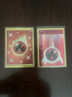 Pokemon TCG Fire Energy 284/264 Swsh08: Fusion Strike Holo Card Year 2021 NM - Image 1