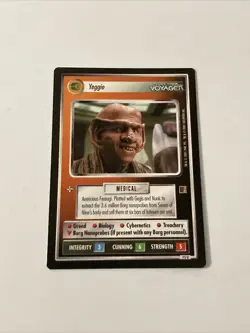 Star Trek CCG Personnel Ferengi Yeggie Black Boarder Voyager Card - Image 1
