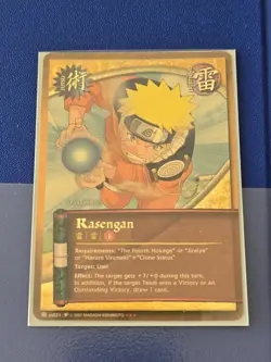 Naruto CCG Rasengan Starter Super Rare Gold Text Foil Card US021 - Image 1
