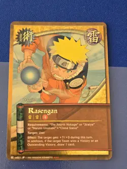 Naruto CCG Rasengan Starter Super Rare Gold Text Foil Card US021 - Image 2