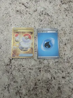 Pokemon TCG Switch Trainer Full Art Hyper Rare Gold Card 206/165 Year 2023 NM - Image 2
