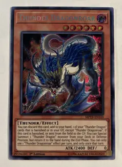 Thunder Dragonroar MP19-EN169 Prismatic Secret Rare 1st Edition Yugioh Card LP - Image 1