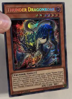 Thunder Dragonroar MP19-EN169 Prismatic Secret Rare 1st Edition Yugioh Card LP - Image 2