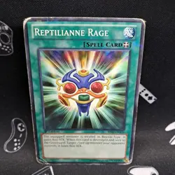Reptilianne Rage BP02-EN156 Mosaic Rare 1st Edition HP Heavy Play Yu-Gi-Oh! Card - Image 1