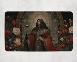 Noble Vampire Gothic Dark Lord Chalice Horror Magic Commander MTG Playmat - Image 1