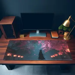 Samurai Warrior MTG Mat Anime Cherry Blossom - MTG Playmat - Image 3